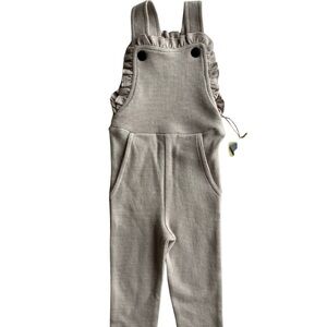 L’oved baby corduroy ruffle overalls 6-9 months NWT